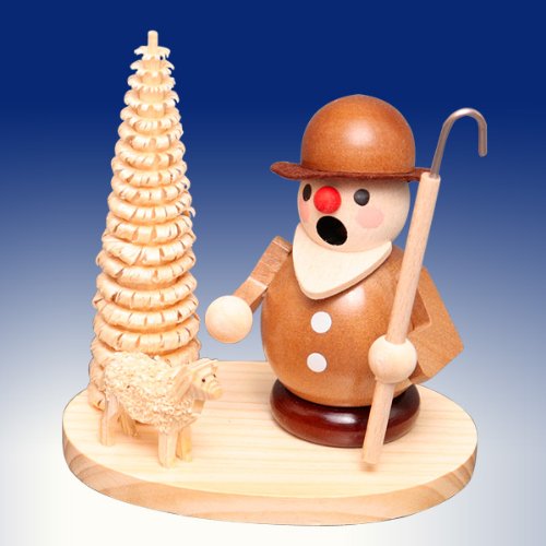 Rudolphs Schatzkiste Räuchermann Schäfer mit Schaf BxHxt 9,5x9,5x7cm NEU Rauchmann Räucherfigur Räucherkerze Figur Holz Seiffen Erzgebirge Holz Rauchfigur Dekoration Weihnachten