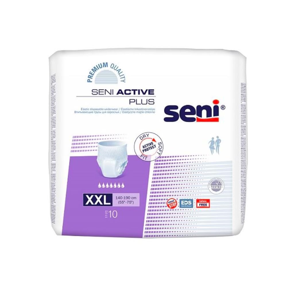Seni Active Plus - Gr. 2X-Large - Inkontinenzwindelhosen und Inkontinenzunterhosen - Übergröße