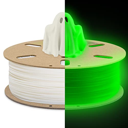 DURAMIC 3D PLA Plus Filament, 1,75 mm, leuchtet im Dunkeln, Grün, 1 kg, 3D-Druck-Filament, kein Verheddern, kein Verstopfen, Maßgenauigkeit +/- 0,05 mm, konsistente Leistung für 3D-Drucker