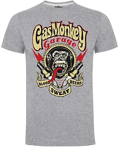 Gas Monkey Garage T-Shirt Sparkplugs Grey-XXL