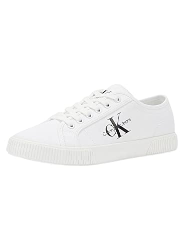 Calvin Klein Jeans Damen Schuhe ESS Vulc Mono W Sneakers, Weiß (White), 41 EU