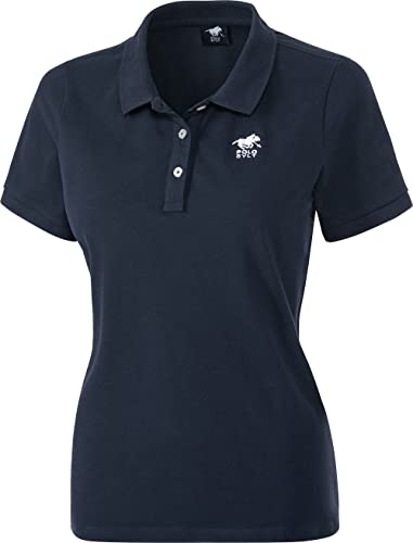 Polo Sylt Poloshirt Kurzarm, sportlich Elegantes Polo für Damen, Polohemd aus weichem Stretch-Piqué, Damenbekleidung, Marine, Gr. XL