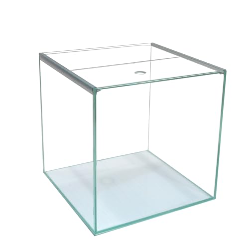 27L Glas-Aquarium/Terrarium Würfel 30x30x30cm,Ultra Clear Glas-Abdeckung+Unterlage