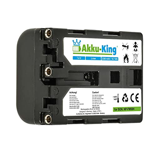 Akku-King Akku kompatibel mit Sony NP-FM55H, NP-FM50, NP-QM51 - Li-Ion 2250mAh - für Sony DSLR-A100, CCD-TRV106K, Cyber-Shot DSC-F707, DCR-DVD100E u.a