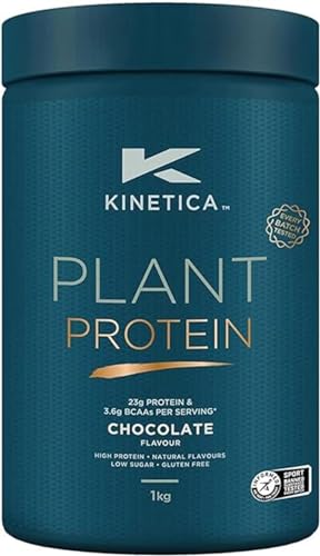 Kinetica Pflanzenprotein 1kg, vegan, 23g Protein pro Portion, 33 Portionen (Schokolade)