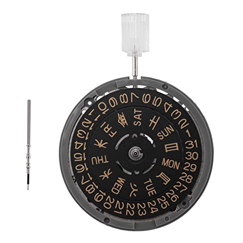 FURREN Uhrwerk NH36 3,8 Krone Position Mechanische Uhr Ersatzzubehör für verschiedene Mod Sub 24 Jewels, Schwarz