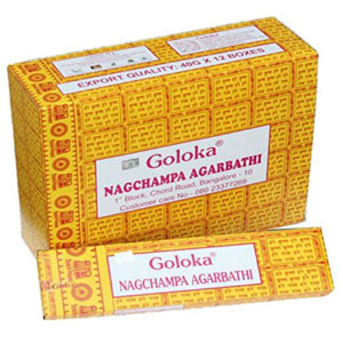 Goloka Nag Champa Räucherstäbchen 16 g Boxen (48)