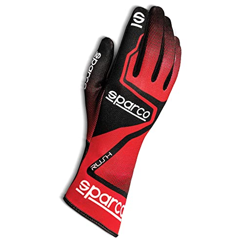 Sparco 00255604RSNR Rush 2020 Handschuhe Karting, Rot/Schwarz, 4
