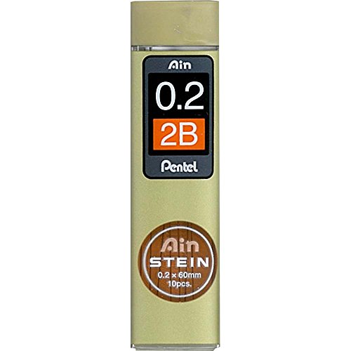 Pentel C272–2B Ain Stein 0,2 mm Minen Bulk Pack (10 Tube) – Schwarz Blei