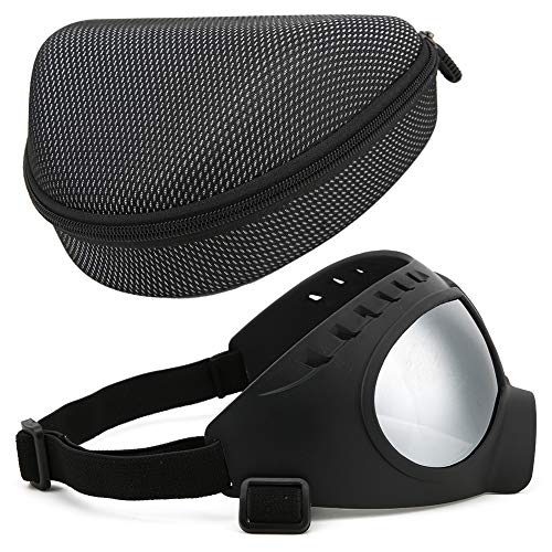 Worii Hundesonnenbrille, PC Soft Fashion TPE Windschutzbrille, für Sonnenbrillen Hundesonnenbrillen(Black, One Size)