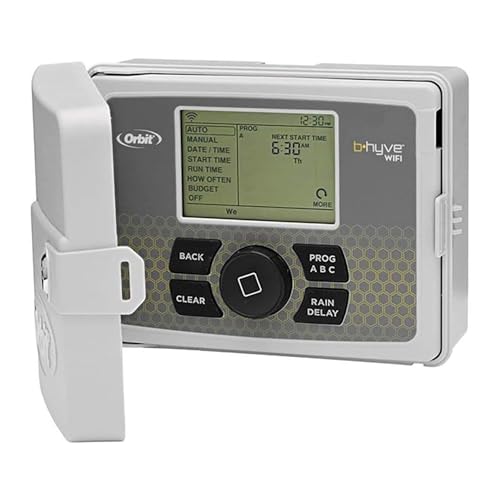 Orbit 57950 B-hyve Smart 12-Zonen Innen- und Außenregner Controller, kompatibel mit Alexa Gray