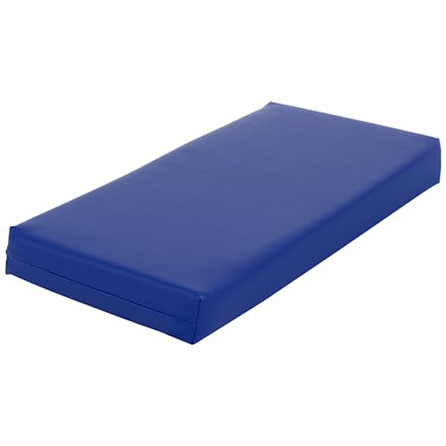 ATC Handels GmbH Stufen-Lagerungskissen 50 x 25 x 5cm aus qualitativem Ether-Schaum mit Kunstlederbezug, verstecktem Reißverschluss und Flächendesinfektionsmittel-Reinigungsmöglichkeit (blau)