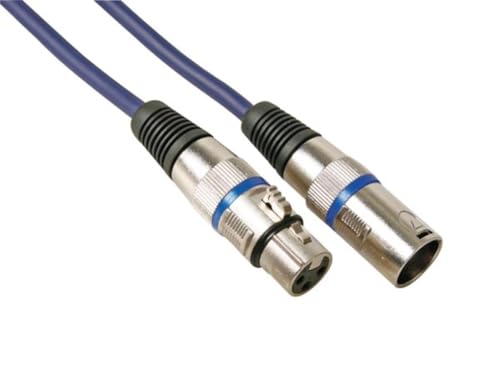 HQ-Power DMX-Kabel, 1 x XLR männlich, 1 x XLR weiblich, 10 m, perfekt für die Signalübertragung