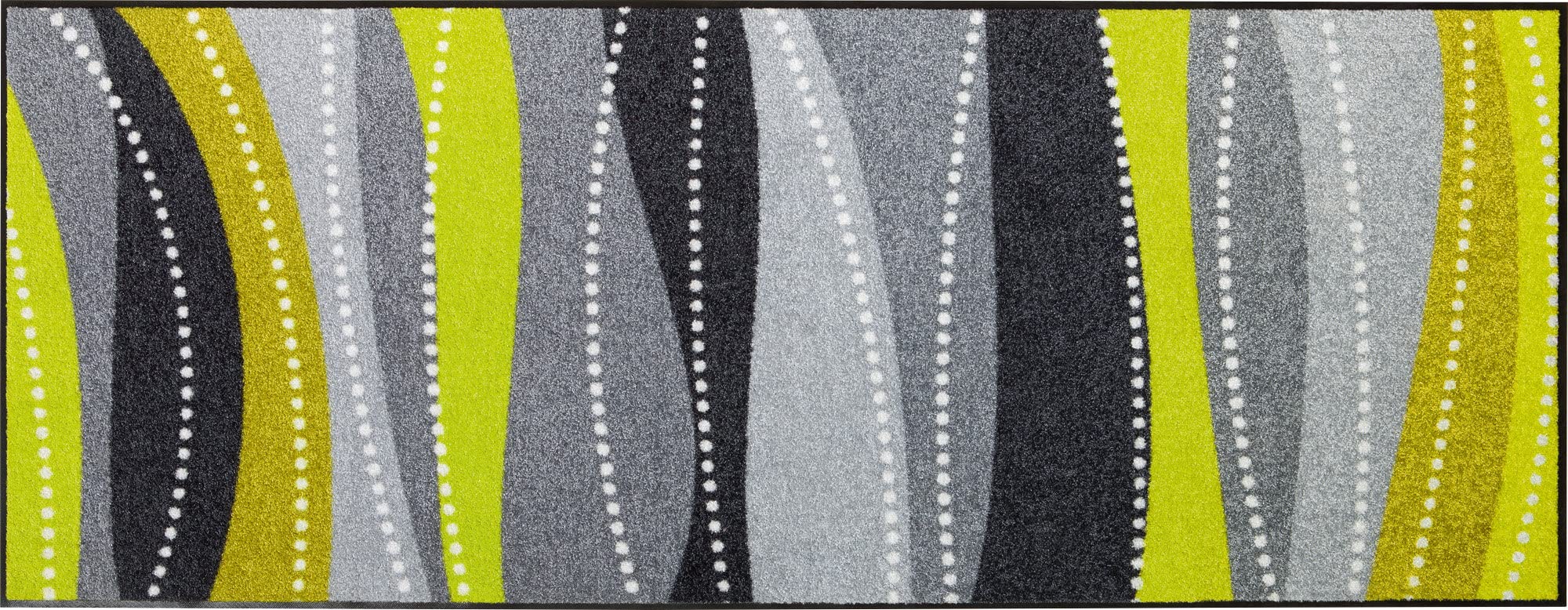 Erwin Müller Fußmatte Saarburg, Schmutzfangmatte, Sauberlaufmatte - rutschfest, langlebig, pflegeleicht, für Fußbodenheizung geeignet, ca. 7 mm Höhe - grün Größe 70x190 cm