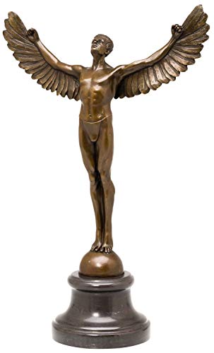 aubaho Bronze Ikarus Mann Akt Erotik Bronzefigur Bronzeskulptur Figur antik Stil