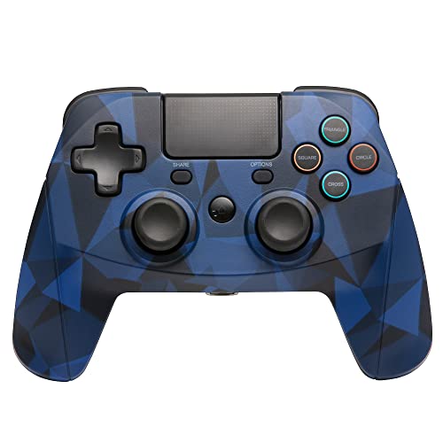 snakebyte PS4 GAME:PAD 4 S Wireless Bluetooth - blau camouflage - kompatibel mit allen PlayStation 4 Modellen