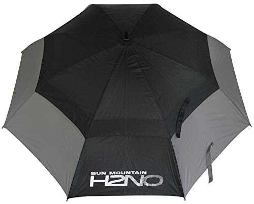 Sun Mountain Unisex H2NO Dual Canopy Regenschirm, grau/schwarz, 157,5 cm