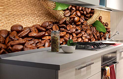 DIMEX LINE Küchenrückwand Folie selbstklebend KAFFE 180 x 60 cm | Klebefolie - Dekofolie - Spritzschutz für Küche | Premium QUALITÄT