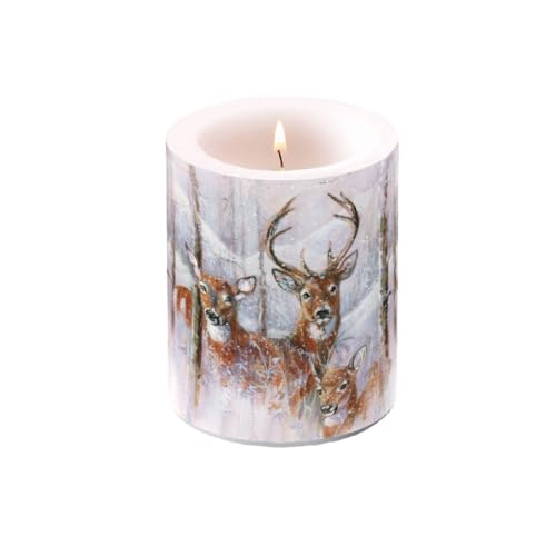 Ambiente Kerze groß "wilderness stag" 12 x 10 cm
