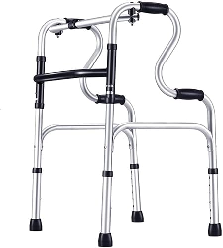 Walkers Gehhilfen, zusammenklappbarer Gehhilfe für Senioren, robuste, aufrechte Gehhilfe für Erwachsene, leicht und höhenverstellbar – 180 kg Tragkraft