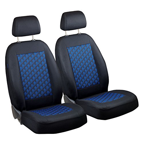 X3 Vorne Sitzbezüge - für Fahrer und Beifahrer - Farbe Premium Blau Effekt 3D