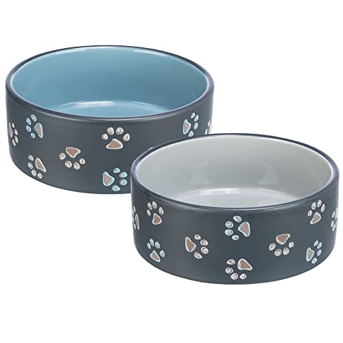 Keramiknäpfe Jimmy Set 1,5 l blau und orange Hundenapf So schön können Hundenäpfe Sein!