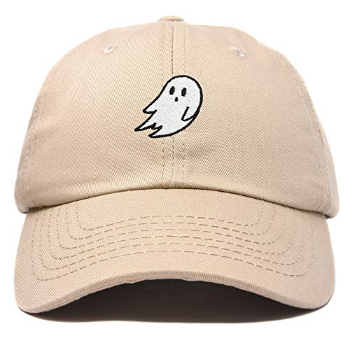 DALIX Ghost Stickerei Papa Hut Baseball Cap Cute Halloween, Khaki, Einheitsgröße