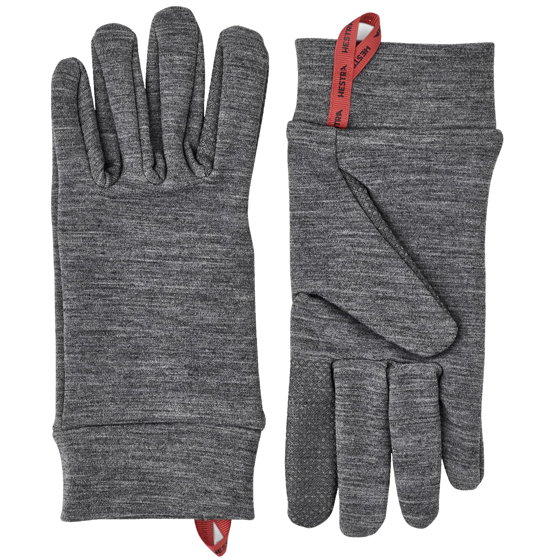 Hestra Touch Point Wärmeeinlage – maschinenwaschbar, Touchscreen-kompatibles Futter für zusätzliche Schichten oder als dünner Handschuh – Grau – 10
