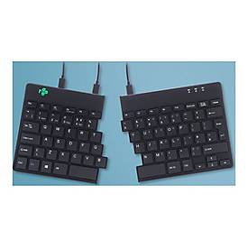 R-Go Split Ergonomische Tastatur, QWERTY (UK), schwarz, drahtgebundenen - Tastatur - QWERTY - GB - Schwarz