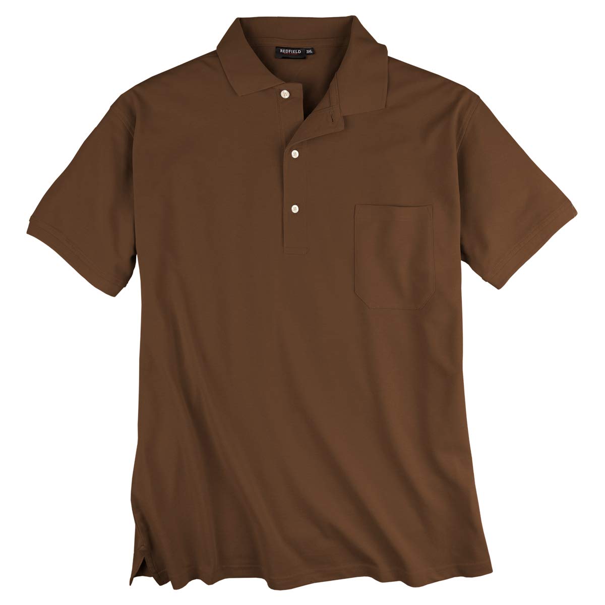 Redfield Übergrößen Piqué Poloshirt braun, Größe:8XL