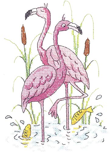 Heritage Kreuzstich Set Aida "Flamingos", Zählmuster, KCFL1497-A, 11,5x17cm