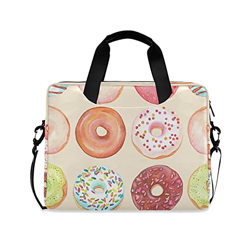 Bunte Donuts Laptoptasche Computertasche 15,6 Zoll Reise-Aktentasche mit Schultergurt für Damen und Herren