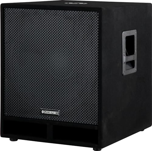 McGrey PAS-118 18" passiver Subwoofer (DJ, PA, Bass Box, 450/900/1800 Watt (RMS/Musikleistung/Peak), Bassreflex-Kanäle, 18" Woofer, SPK-Anschlüsse) schwarz
