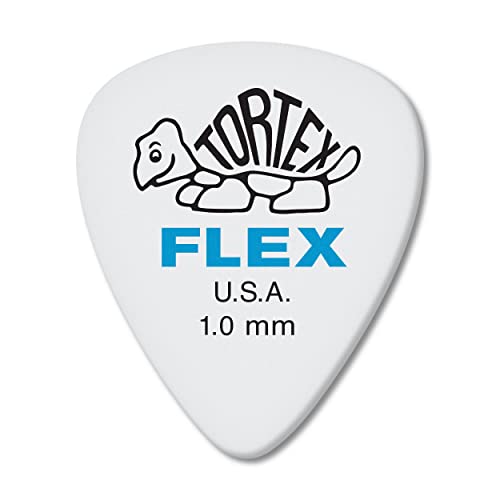 Dunlop Tortex Flex Standard 1.0mm Blue Guitar Pick-72 Pack (428R1.0)