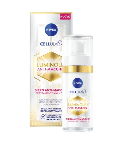 NIVEA Cellular Luminous630 Anti-Flecken-Serum für das Gesicht Fortgeschrittene Behandlung 30 ml, Anti-Flecken-Serum für ebenmäßige Haut, Hyaluronsäure und Luminous630 gegen Hautflecken