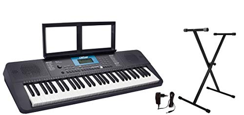 Clifton Keyboard M211 USB MIDI 61 anschlagdynamische Tasten Netzteil Notenbuch mit 110 Seiten und Karaoke CD