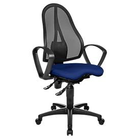 Topstar Bürostuhl Schreibtischstuhl Balance 400 NET inkl. Armlehnen Fitness-Orthositz Blau
