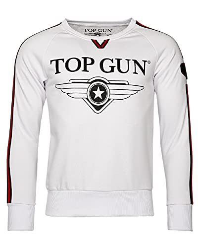 Top Gun Herren Sweatshirt Kapuzenpullover TG2019-1013 (XXL, White)