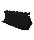 PUMA Unisex Short Crew Socken Sportsocken mit Frotteesohle 9er Pack black 200-35/38