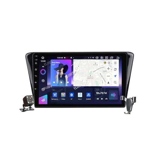 YLOXFW Android 12.0 Autoradio Stereo Navi mit 4G 5G WiFi DSP Carplay für Peugeot 408 2014-2018 Sat GPS Navigation 9 Zoll MP5 Multimedia Video Player FM BT Receiver,M800s