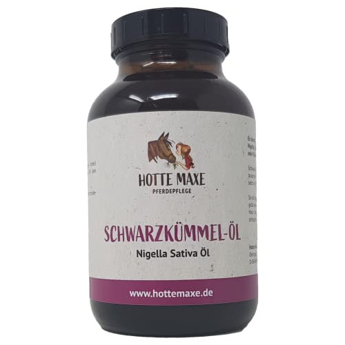 Hotte Maxe Schwarzkümmel-Öl ägyptisch für Pferde - 100% kaltgepresstes, ägyptisches Schwarzkümmelöl