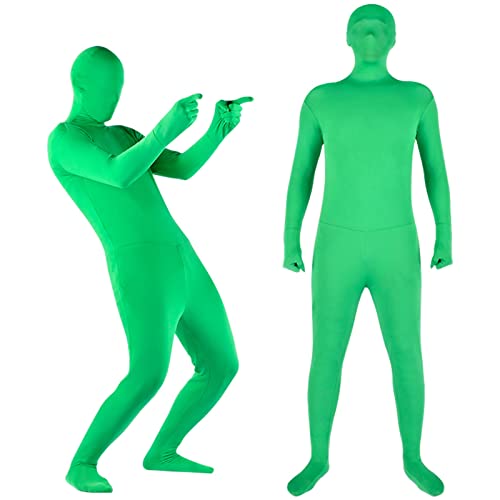 Vbestlife Green Screen Bodysuit, Unisex-Erwachsener, Ganzkörper-Split-Design-Body-Anzug für Fotografie, Film, Video(170cm)