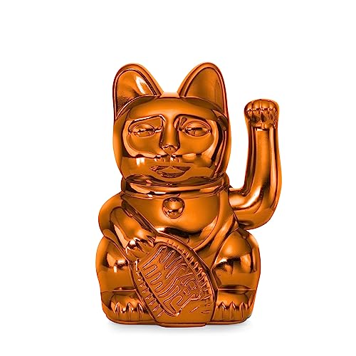 Lucky Cat Cosmic Edition Mars Shiny Copper | Winkekatze, Maneki Neko, 15 cm hoch