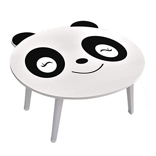 DJY-JY Computertisch, niedlicher Panda, zusammenklappbar, klein, tragbar, zusammenklappbar, Notebook-Tisch, 60 x 57,5 x 29 cm, Weiß