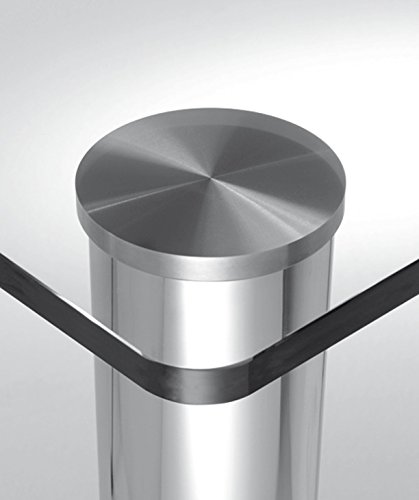 Gedotec Glasplatten-Adapter zum Kleben Befestigungsplatte mit M10 Gewinde für Tischbeine Ø 110 mm - H2051 | Aluminium silber eloxiert | 1 Stück - Tisch-Fuß Befestigung für Tischbeine & Möbelfüße