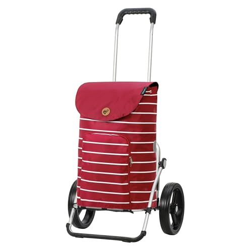 ANDERSEN Einkaufstrolley - Royal Shopper Mia rot 47 L Hackenporsche, stilvoll, wasserabweisend, Aluminium, klappbar, leise Räder