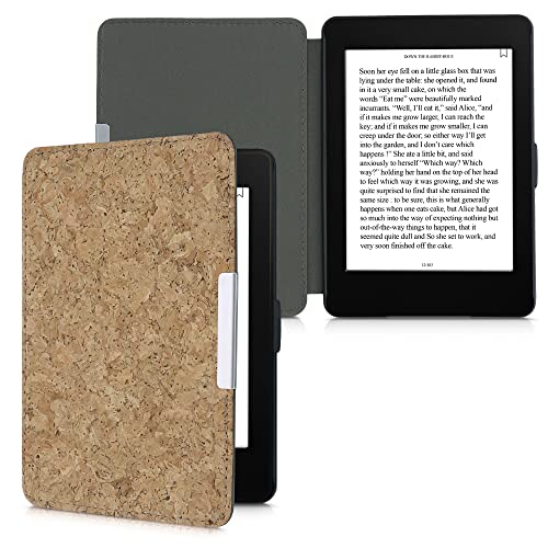 kwmobile Hülle kompatibel mit Amazon Kindle Paperwhite - Kork eReader Schutzhülle Cover Case (für Modelle bis 2017) - Hellbraun