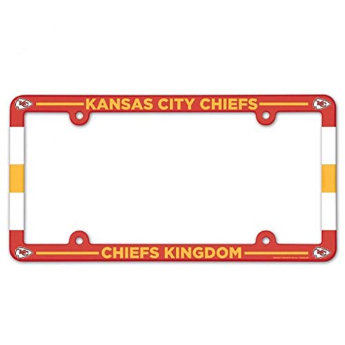 NFL Kansas City Chiefs Nummernschild-Rahmen, Team-Farbe, Einheitsgröße