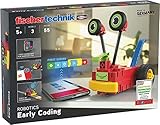 fischertechnik 559889 ROBOTICS – Early Coding, Bausatz für Kinder ab 5 Jahren, Experimentierkasten für 3 Roboter Modelle, zum Bauen & Programmieren, mit Motoren & Sensoren, ‎32 x 80 x 20 cm