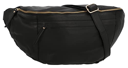 Gusti Gürteltasche Leder - Esben Bauchtasche Hüfttasche Festivaltasche Tasche Handtasche Leder Schwarz